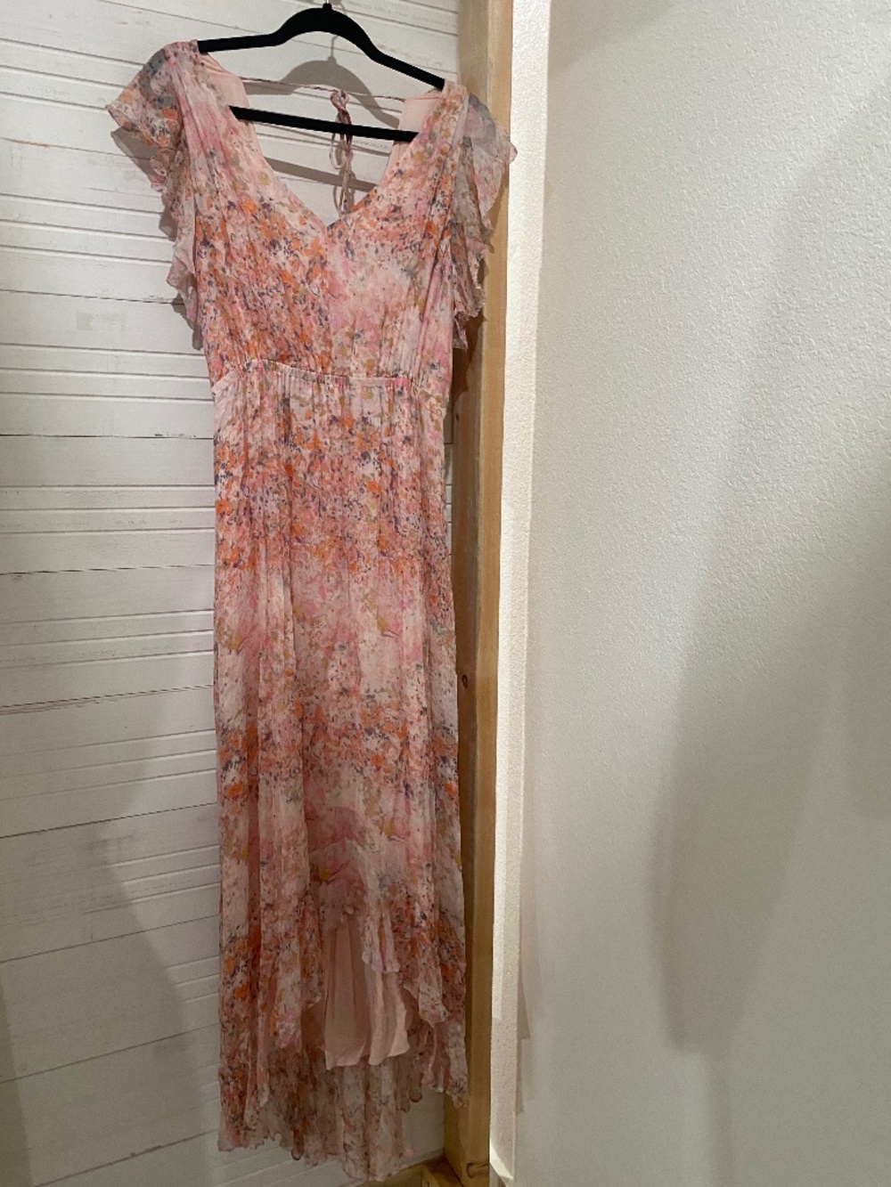 Pink floral anthropologie dress
